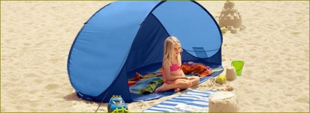 Снимка на плажна палатка