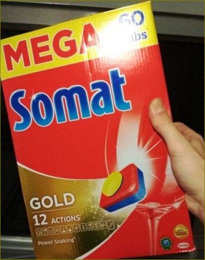 Опаковка на таблетките Somat Gold
