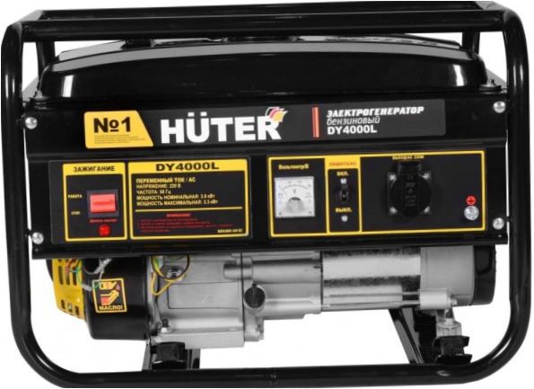 Бензинов генератор Huter DY4000L, (3300 W) - брой фази: 1
