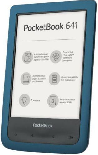 6" PocketBook 641 Aqua 2 8GB - Дисплей: 6" (1440x1080, 300 ppi)