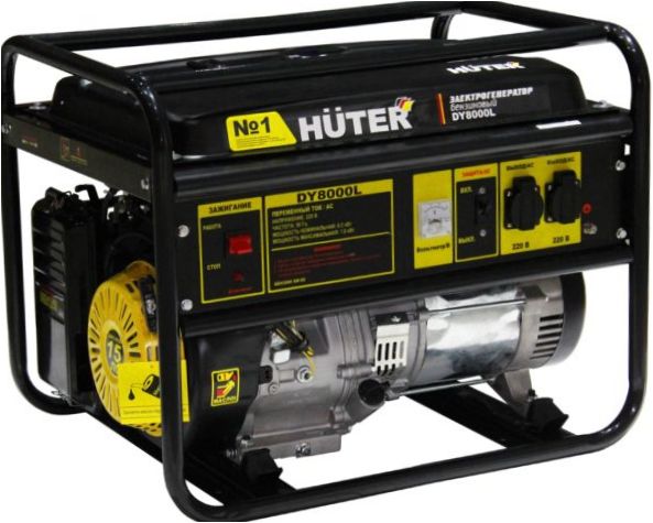 Бензинов генератор Huter DY8000L, (7000 W) - максимална мощност: 7000 W