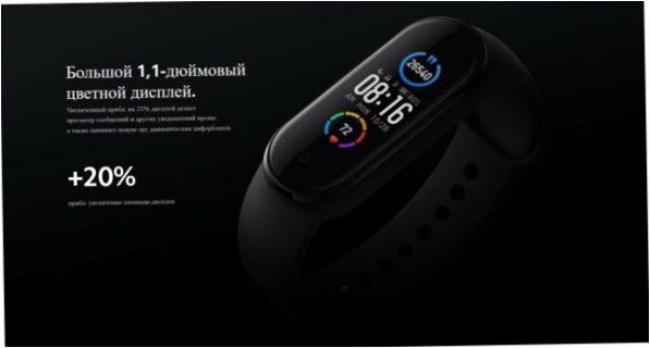 Смарт гривна Xiaomi Mi Smart Band 5 - екран: 1.39" AMOLED