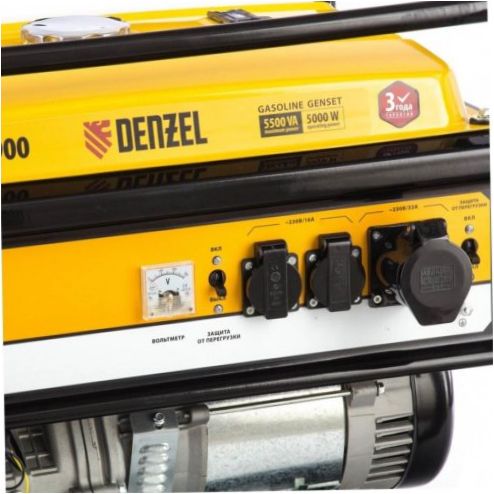 Бензинов генератор Denzel GE6900 (5500 W) - време на работа: 10 ч