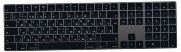 Apple Magic Keyboard с цифрова клавиатура (MRMH2RS/A) Space Gray Bluetooth