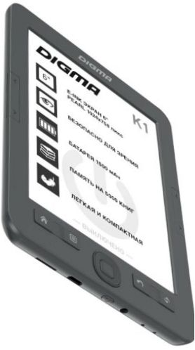 6" E-book DIGMA K1 - поддръжка на карти с памет: microSD, microSDHC, microSDXC