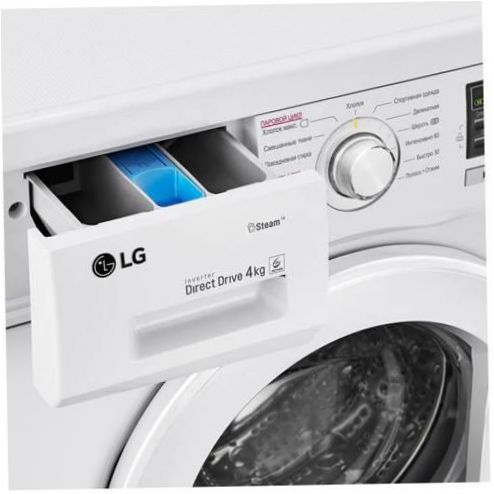 Перална машина LG F1096SDS - допълнителни функции: контрол на баланса, отложен старт, контрол на нивото на пяната, автоматично претегляне, избор на скорост на центрофугиране, избор на температура на пране, интелигентен контрол на прането