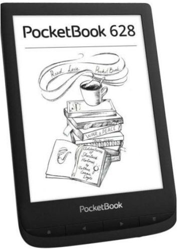 6" PocketBook 628 8 GB eBook - характеристики на дизайна: вградена подсветка, обръщане на бутоните, сензорен екран