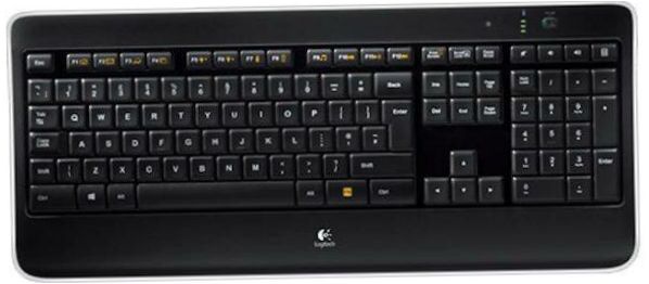 Безжична осветена клавиатура Logitech K800 Black USB