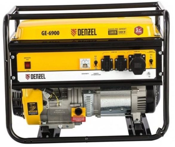 Бензинов генератор Denzel GE6900, (5500 W) - брой фази: 1